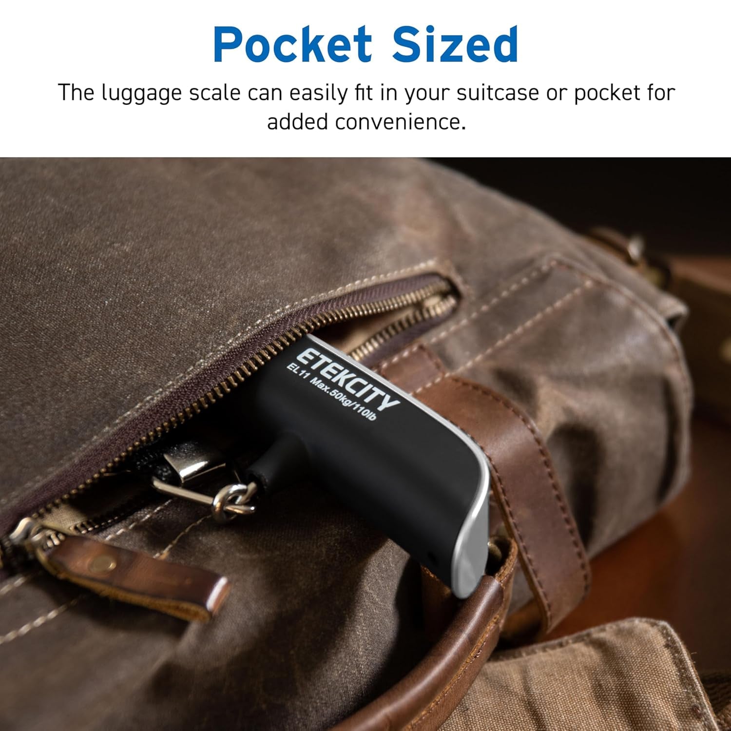 Luggage Scale, Digital Portable Handheld Suitcase Weight for Travel with Rubber Paint, Temperature Sensor, 110 Pounds, Battery Included
