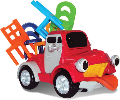 Pick-Up Pete | the Ultimate Chair Stacking Game! Perfect for Remote Family Home Entertainment, Stack Colorful Chairs on Pete the Motorized Pick-Up Truck