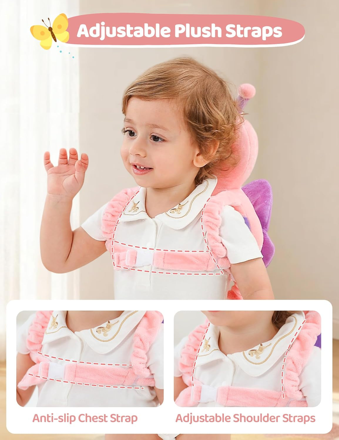 Toddler Baby Head Protector Pad Safety Cushion with Knee Pads&Anti-Slip Socks (Elephant)