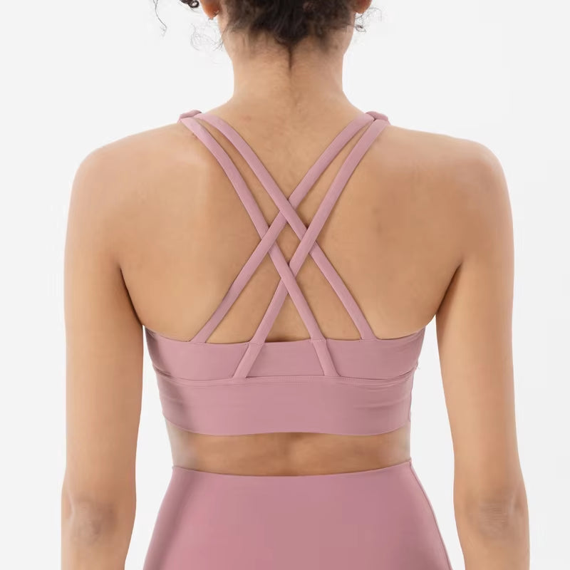 Nylon Top Women Bra Sexy Top Woman Breathable Underwear Women Fitness Yoga Sports Bra for Women Gym 30 Colors